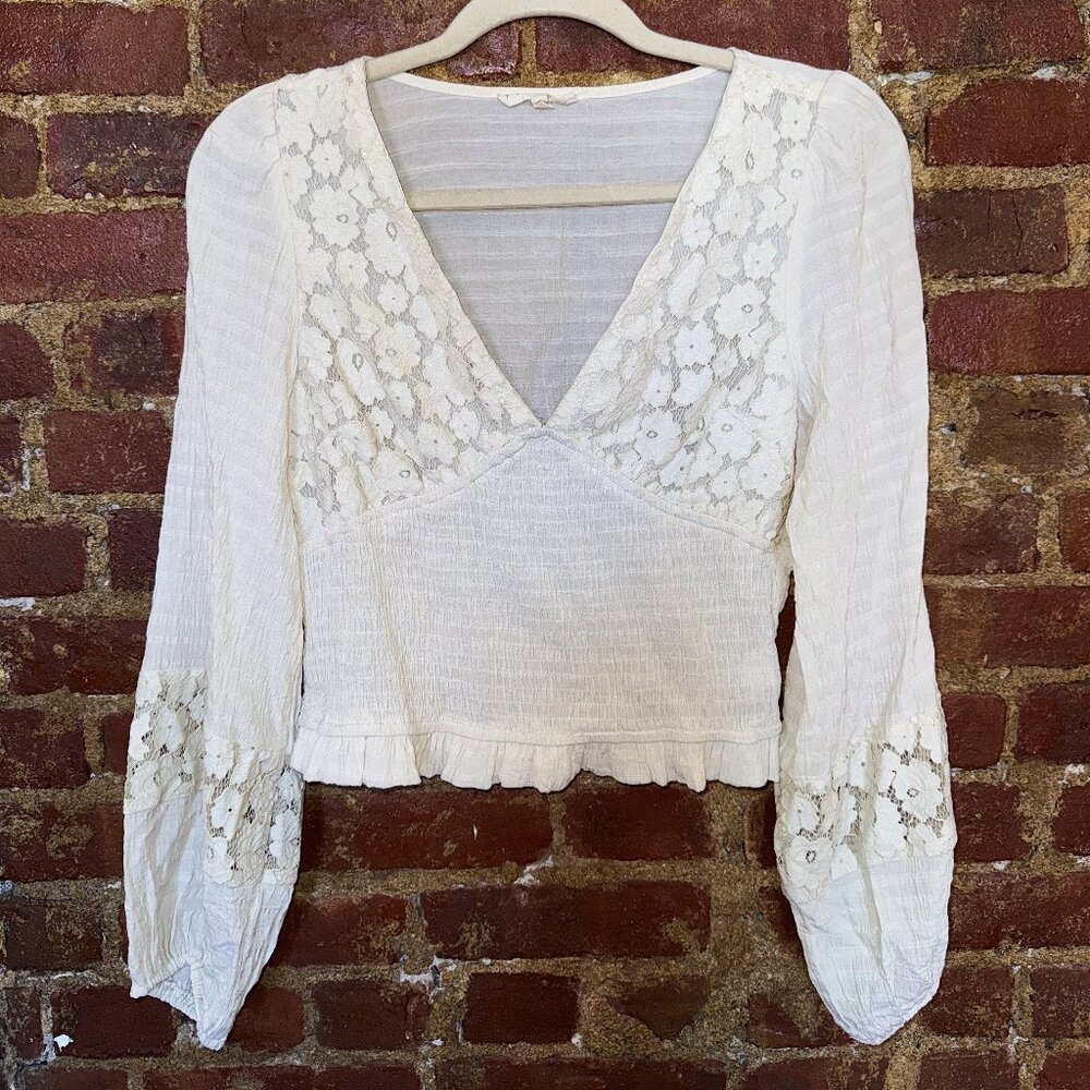 70s Flower Power Flowy Blouse